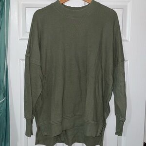Aerie Forest Green Crewneck Sweater